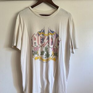 Lucky Brand White AC/DC Graphic Tee